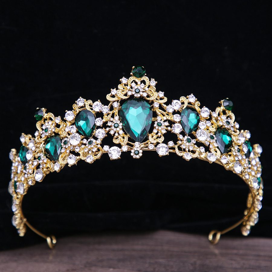 Baroque Rhinestone Crystal Bridal Crown - Image 4