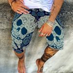 Skull Pattern Printing Digital 3D Men's Casual Quick-drying Beach Pants - Image 6