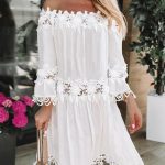New European And American Tube Top Off Shoulder Lace Dress - Image 8