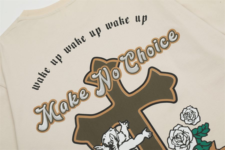 Cross Printed Cotton T-shirt For Men - Image 6