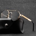Round Steampunk Sunglasses Brand Design Men Women Metal Punk - Image 5
