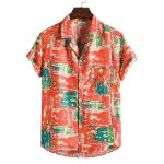Men Short sleeved beach shirts men New printed T shirt - Image 6