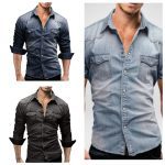 Men Shirt Brand Male Long Sleeve Shirts Casual Solid Slim Fit - Image 6