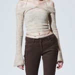 Wool Suspender Blouse Two-piece Blouse Knitted Suit - Image 4