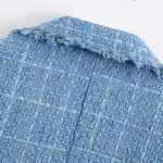 Retro loose suit tweed women's blazer jacket casual women streetwear - Image 4