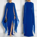 Chiffon Stitching Maxi Evening Dress - Image 3