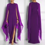 Chiffon Stitching Maxi Evening Dress - Image 4