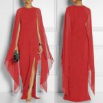 Chiffon Stitching Maxi Evening Dress - Image 5