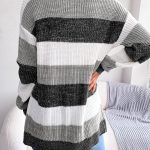 Plaid Sweater Women Casual Lantern Sleeves Cardigan Jacket Outerwear Clothes - Image 5