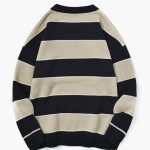 Casual Pullover Striped Sweater Men's And Women's Neutral Sweater - Image 4