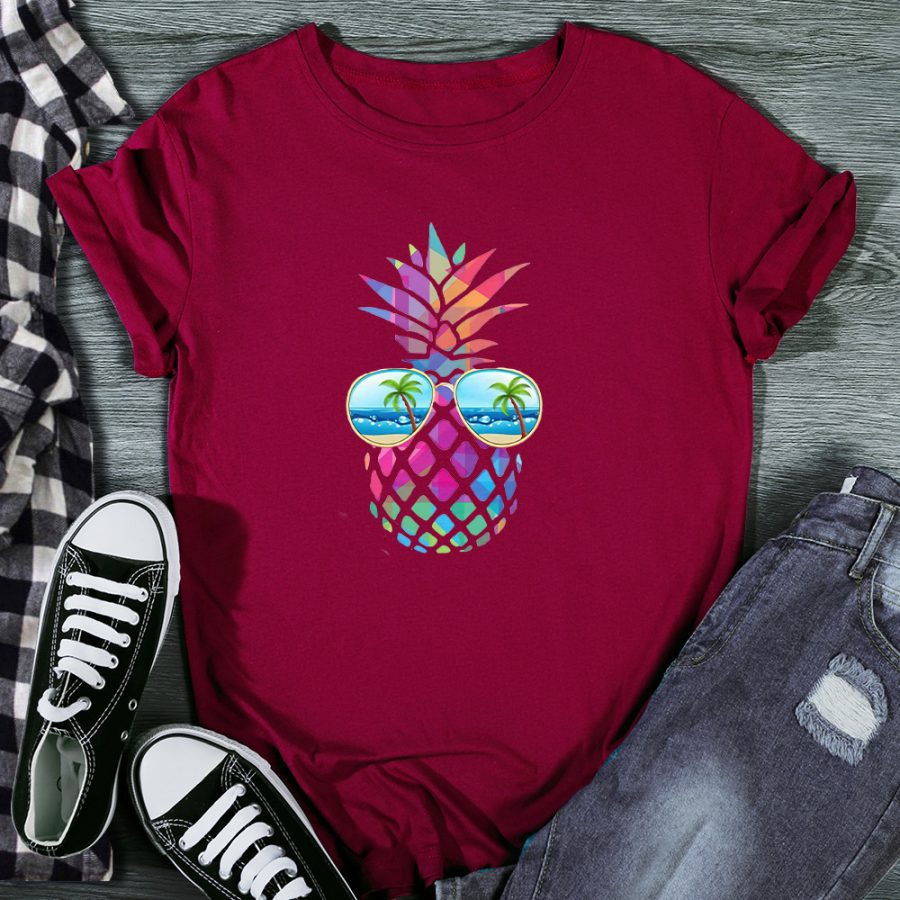 Eye Pineapple T-shirt Women - Image 4