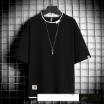 Hong Kong style loose T-shirt men - Image 2
