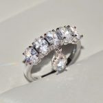 Fashion Creative Water Drop Pendant Zircon Ring Girl - Image 2
