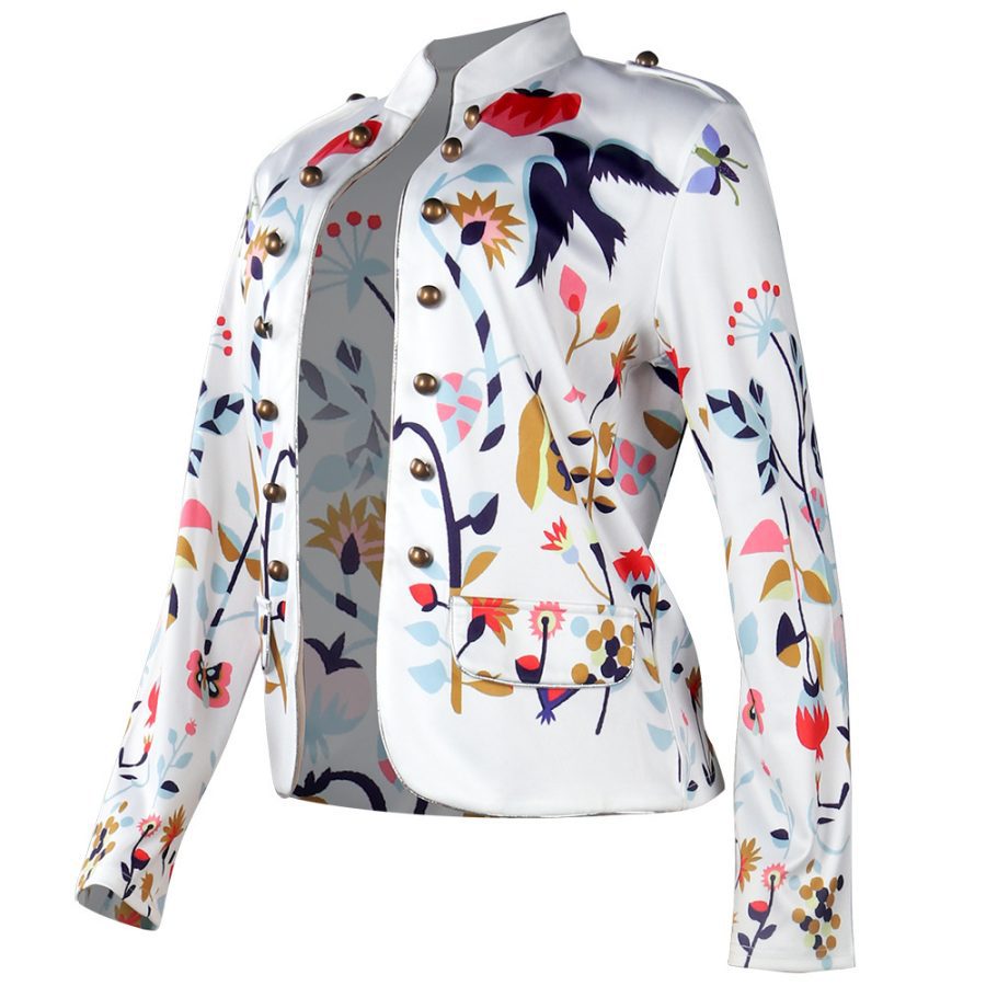 Women's Fashion Temperament Commute Cardigan Printed Coat - Image 5