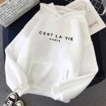 Loose Hooded Sweater Student Hoodie With Letter Print Sports Tops - Image 10