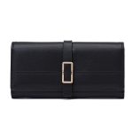 Long Metal Buckle Simple Tri-fold Clutch - Image 5