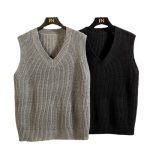 College Style V Neck Loose Fashion Sweater - Image 4