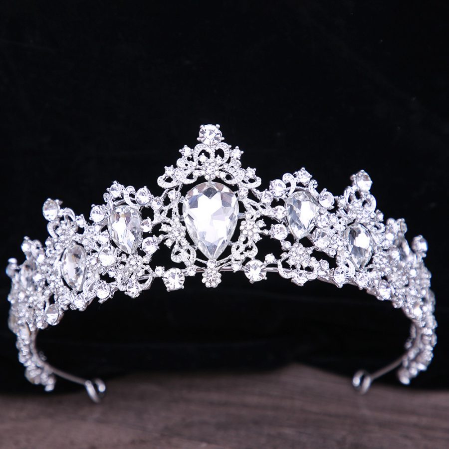 Baroque Rhinestone Crystal Bridal Crown - Image 5