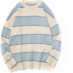 Casual Pullover Striped Sweater Men's And Women's Neutral Sweater - Image 5