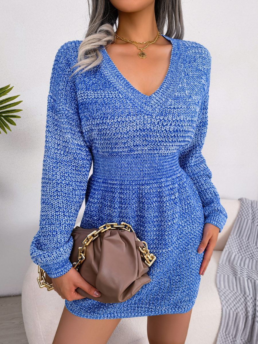 Lantern Sleeve Waist Woolen Skirt - Image 7