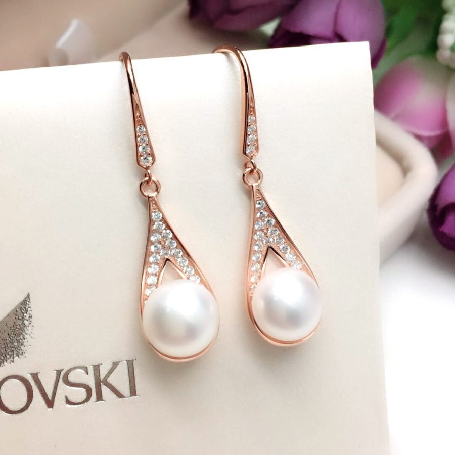 New pearl earrings with water drops - Image 5