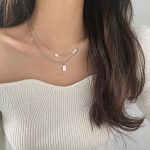 Simple Double Layer Stacked Necklace For Women"s New Fashion In - Image 2