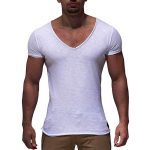 V Neck Short Sleeve Men t Shirt Slim Fit T-shirt Men Thin Top Tee Casual Summer Tshirt - Image 6