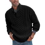 New Sweater Men's Solid Half High Neck Slim Long Sleeve - Image 3