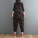 Summer Lean Print Jean Suspenders For Women - Image 3