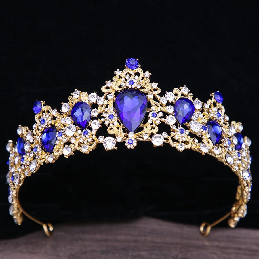 Baroque Rhinestone Crystal Bridal Crown - Image 2