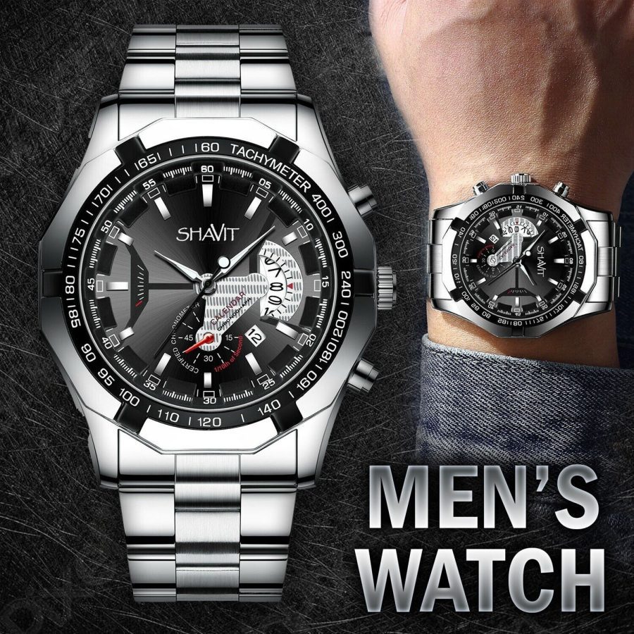 Men's Quartz Watch Stainless Steel Analog Waterproof Business Wristwatch Fashion - Image 8
