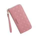 Long Crown Embroidery Thread Single Zip Clutch Wallet Women - Image 2