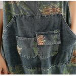Jean Print Patchwork Suspenders For Women - Image 2