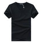 Men V Neck Cotton Short Sleeve T-Shirts - Image 4