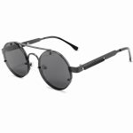 Round Steampunk Sunglasses Brand Design Men Women Metal Punk - Image 6