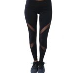 2021 new European and American hot style wish foreign trade speed dry gauze yoga butterfly X mesh yoga pants. - Image 3