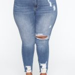 Stretch Ripped Women Plus Size Jeans Plus Size Jeans - Image 2