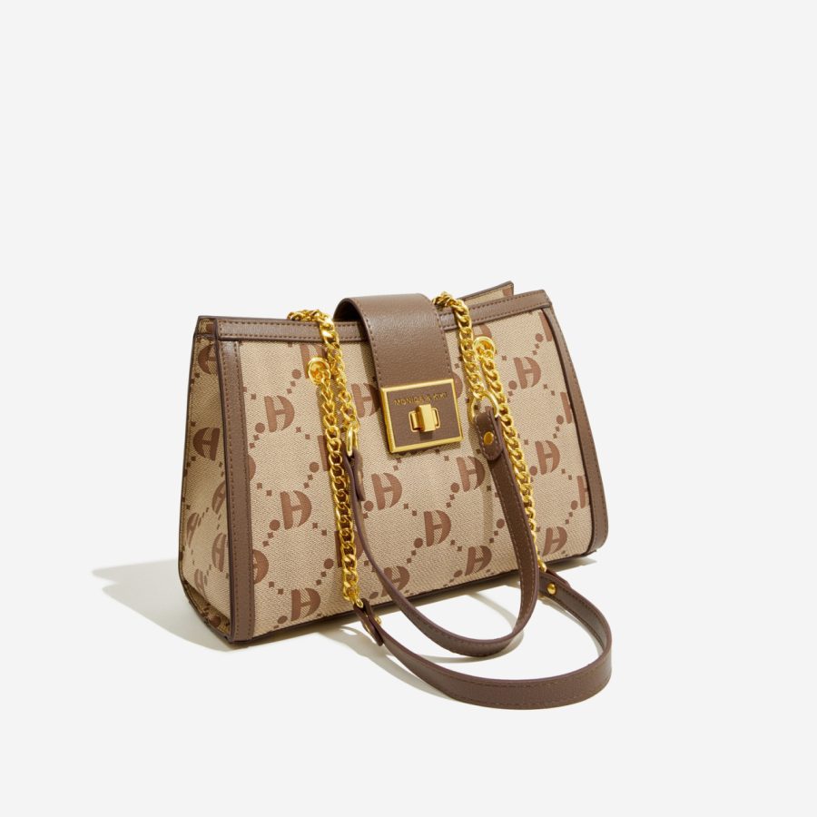Retro Chain Shoulder Strap Large Capacity Women's Bag - Image 5