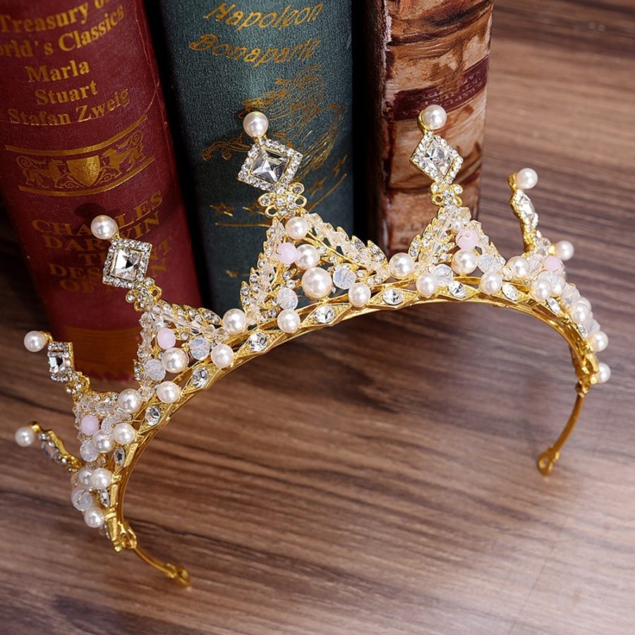 Korean Style Bridal Crown Earring Set - Image 6
