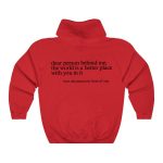 Dear Person Behind Me,the World Is A Better Place,with You In It,love,the Person In Front Of You,Women's Brushed Hoody Plain Letter Printed Kangaroo Pocket Drawstring Printed Hoodie - Image 10
