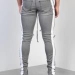 Jeans For Men Cross Knee Ripped Zipper - Image 2