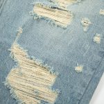 High Street Men's Washed Loose Whiskered Ripped Jeans - Image 3