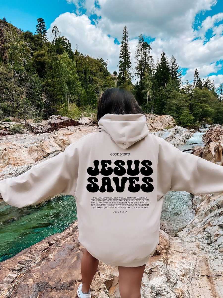 Jesus Saves Hoodie Bible Verses Appear Church Sweater - Image 9