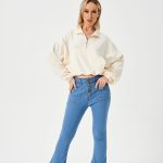 Women's Loose Casual Half Zipper Sweatshirt - Image 7