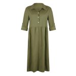 Loose button midi dress - Image 4