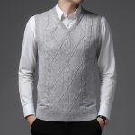 Warm Cashmere Waistcoat For Middle-aged And Elderly Dad - Image 5