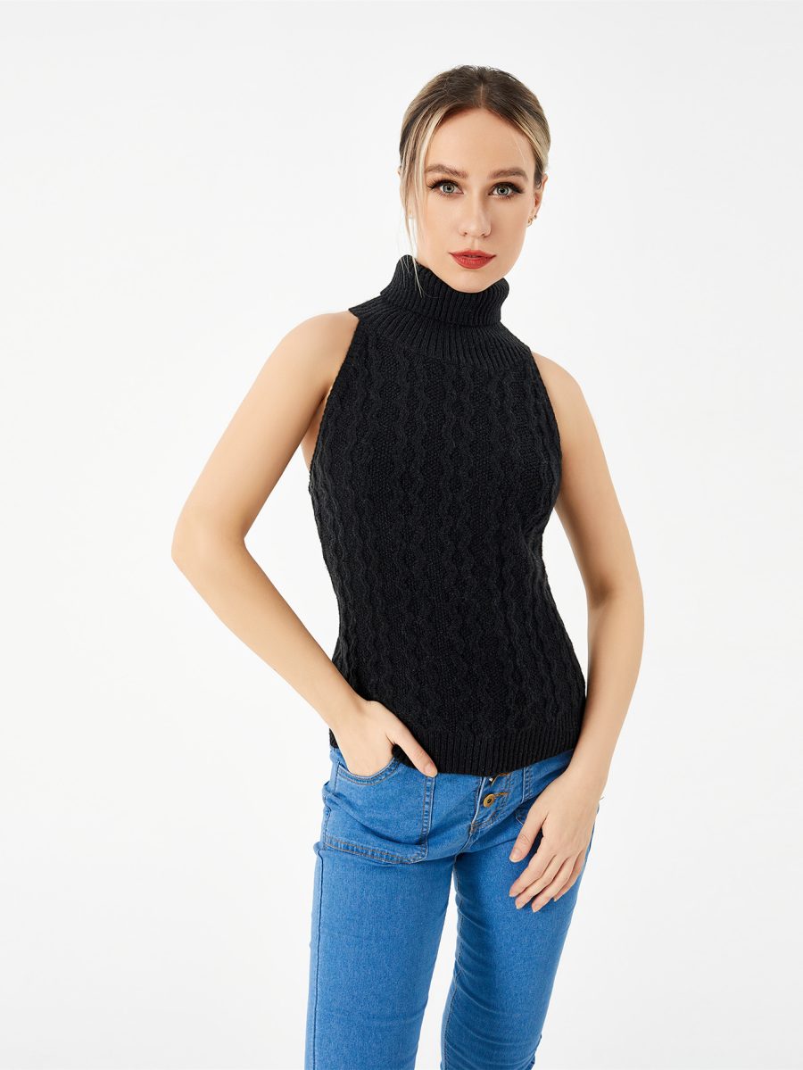Women's Stretch Casual Turtleneck Sweater - Image 5