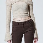 Wool Suspender Blouse Two-piece Blouse Knitted Suit - Image 3