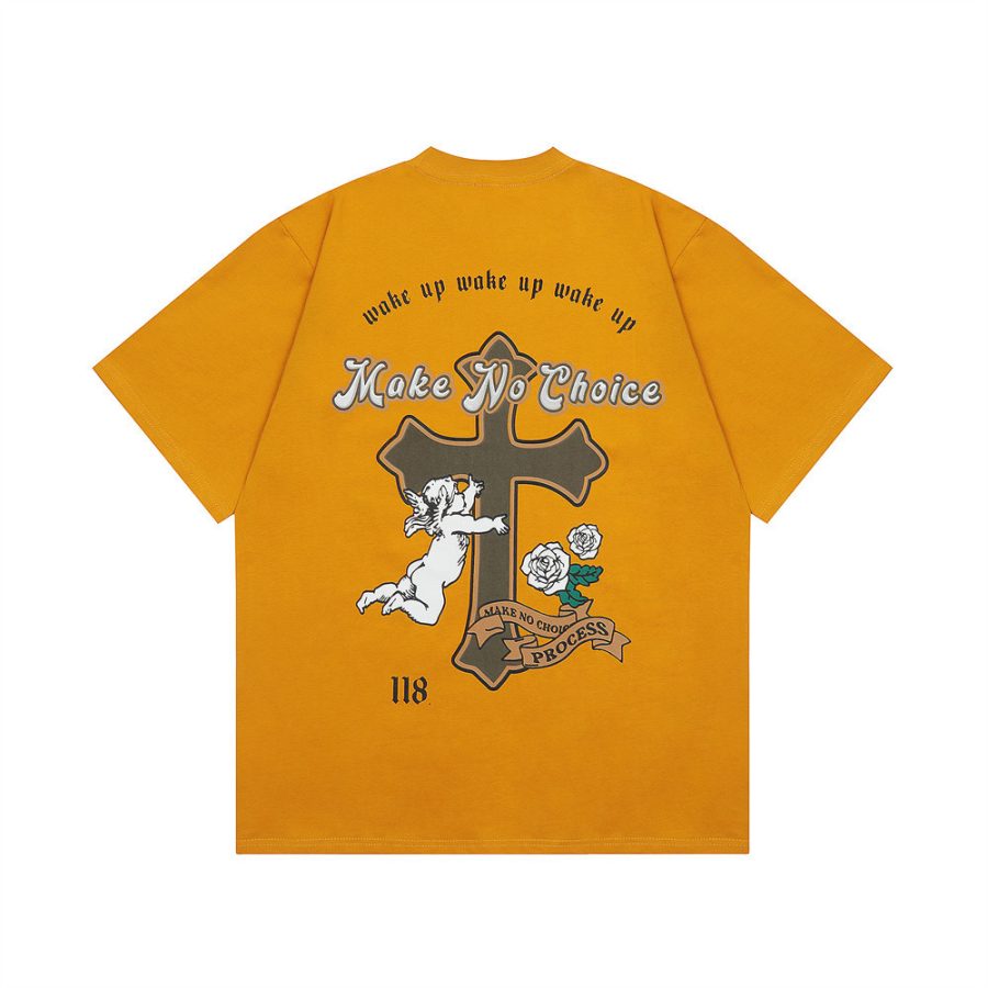 Cross Printed Cotton T-shirt For Men - Image 3