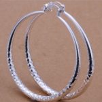 925 Silver Exaggerated Large Hoop Earrings Hoop Earrings - Image 3